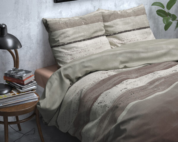 Flanel Marcus Taupe 240 x 200/220 - Afbeelding 3