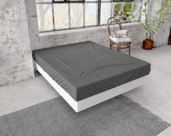 Flanel Premium Hoeslaken Antraciet 200 x 200/220 - Afbeelding 2