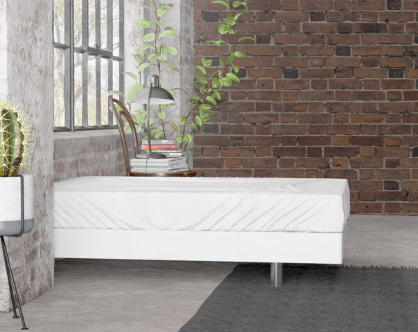 Flanel Premium Hoeslaken Wit 90 x 200/210 - Afbeelding 2