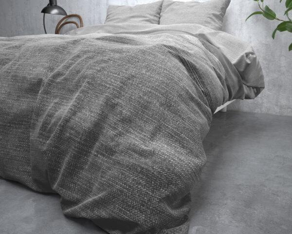 Flanel Stone Stripe Grijs 140 x 200/220 - Afbeelding 4