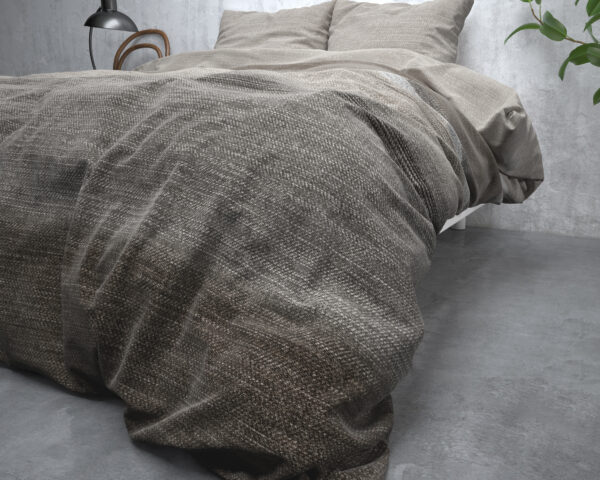 Flanel Stone Stripe Taupe 140 x 200/220 - Afbeelding 4