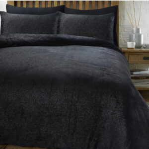 Glamour Flanel Deco Foil Zwart 200 x 200/220