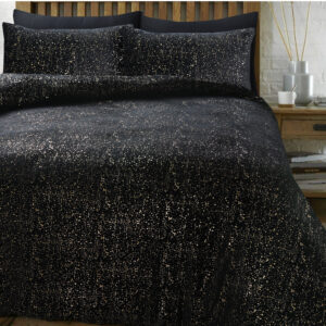 Glamour Flanel Sprankle Foil Zwart 240 x 200/220