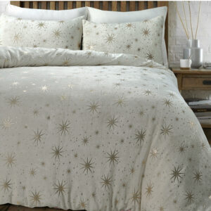 Glamour Flanel Stars Foil Creme 240 x 200/220