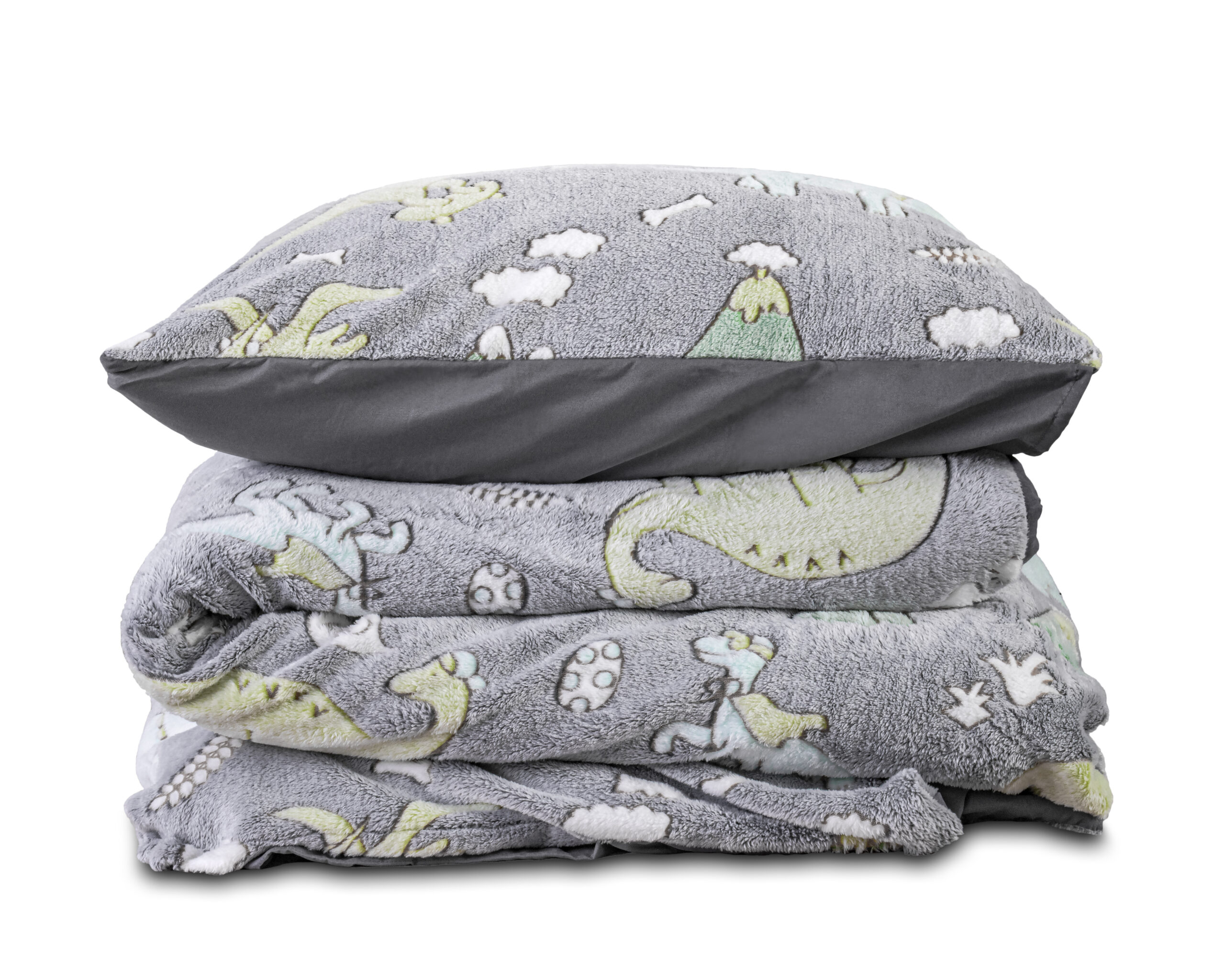 Glow in the dark Dinosaurs Grijs 140 x 220 - Afbeelding 5