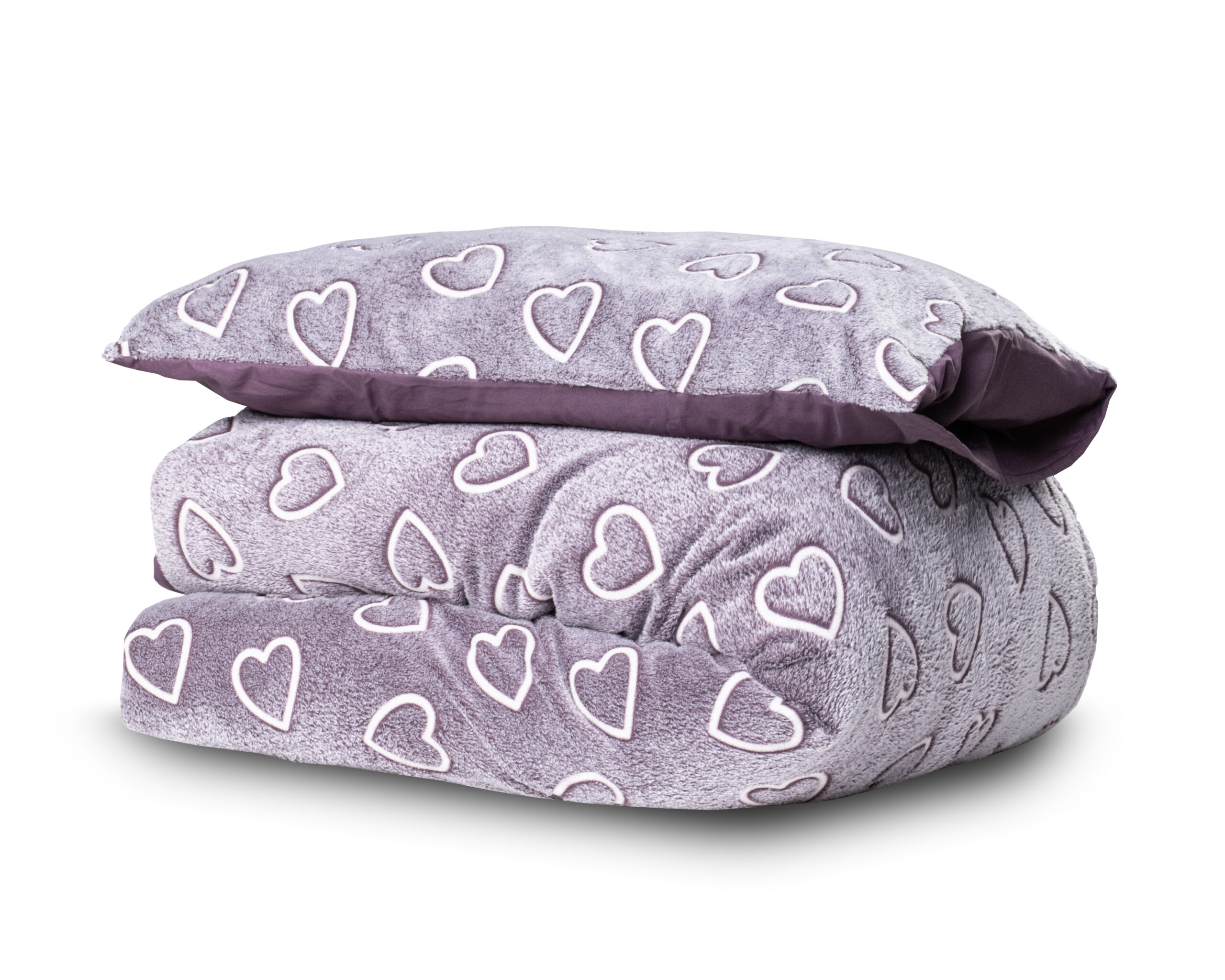 Glow in the dark Hearts Pink 140 x 200/220 - Afbeelding 4