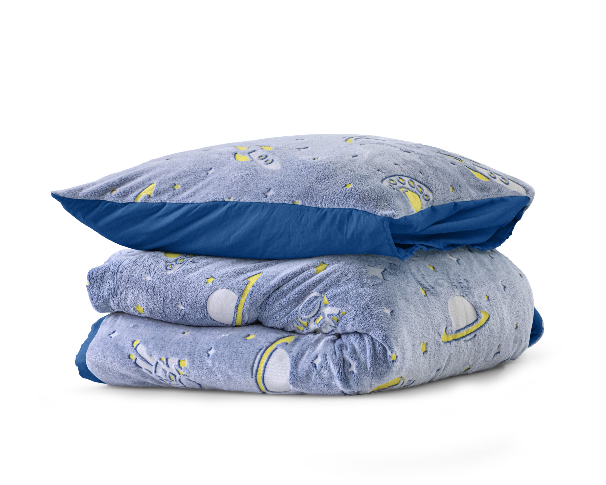 Glow in the dark Space Blauw 135 x 200 - Afbeelding 4