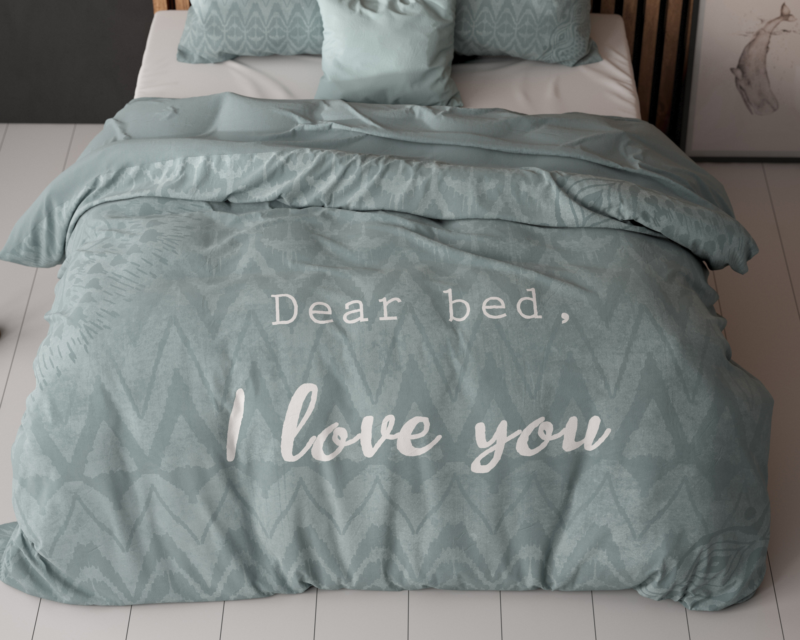 I Love Bed Groen 140 x 200/220 - Afbeelding 5