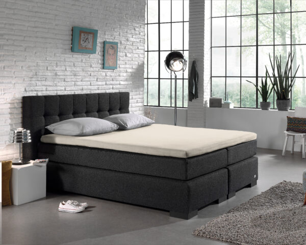 Jersey Topper Hoeslaken Creme 120/140 x 200/220 - Afbeelding 2