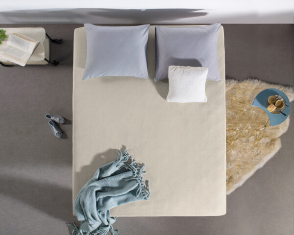 Jersey Topper Hoeslaken Creme 120/140 x 200/220 - Afbeelding 3