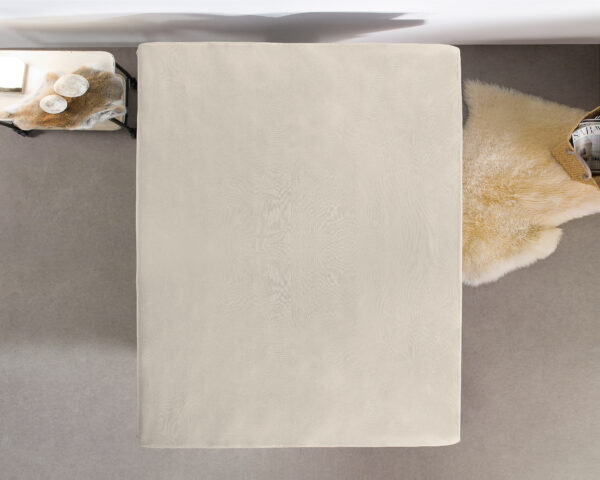 Jersey Topper Hoeslaken Creme 120/140 x 200/220 - Afbeelding 4