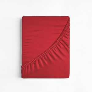 Katoenen Hoeslaken Rood 120 x 200