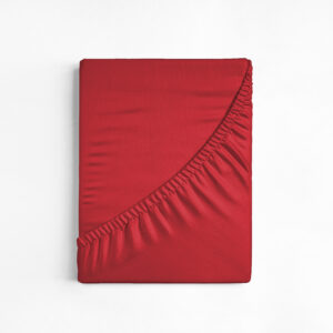 Katoenen Hoeslaken Rood 160 x 220