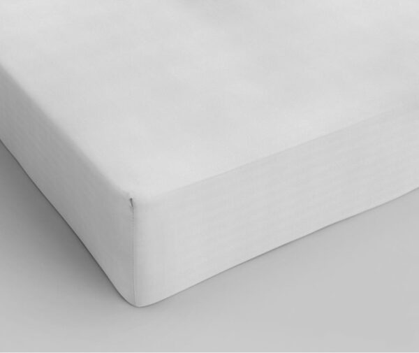 Katoenen Hoeslaken Wit 90 x 220 - Afbeelding 2