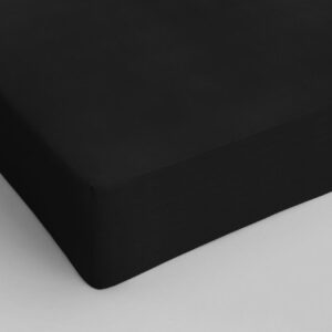 Katoenen Hoeslaken Zwart 70 x 200