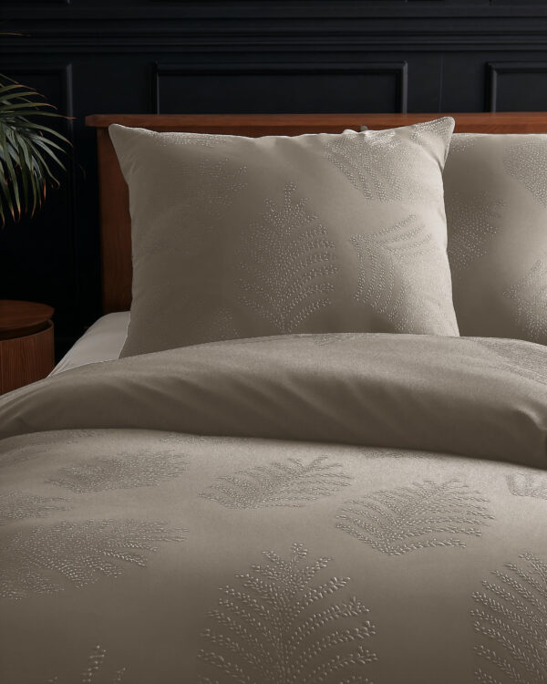 Leaves 3D Taupe/Grijs 200 x 200/220 - Afbeelding 2