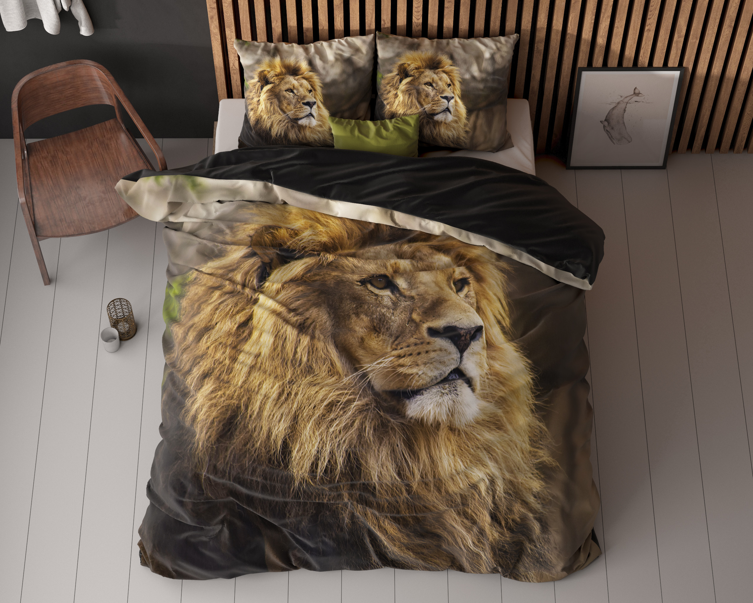 Lion Mind Taupe 135 x 200/220 - Afbeelding 5