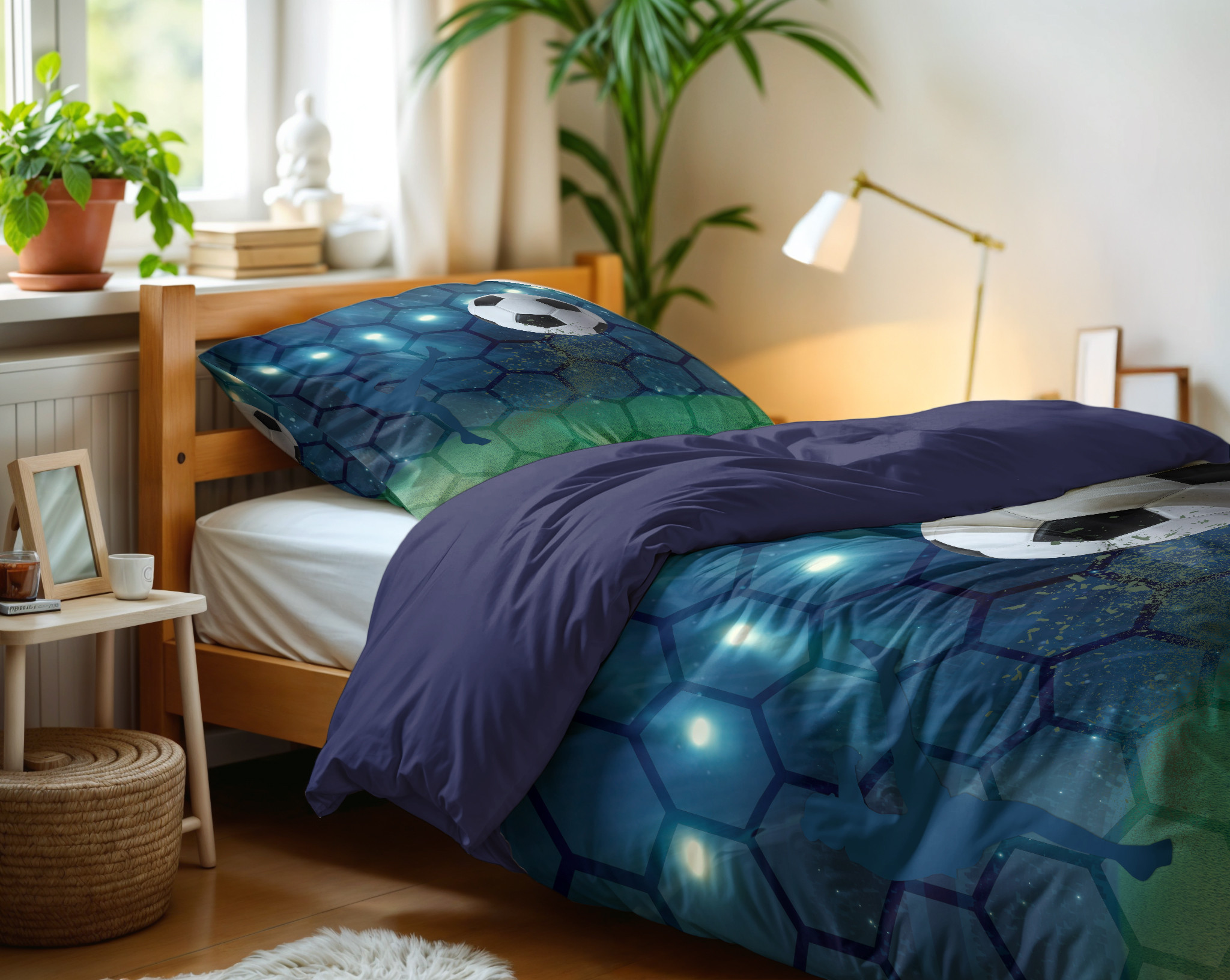 Live football Blauw 140 x 200/220 - Afbeelding 3