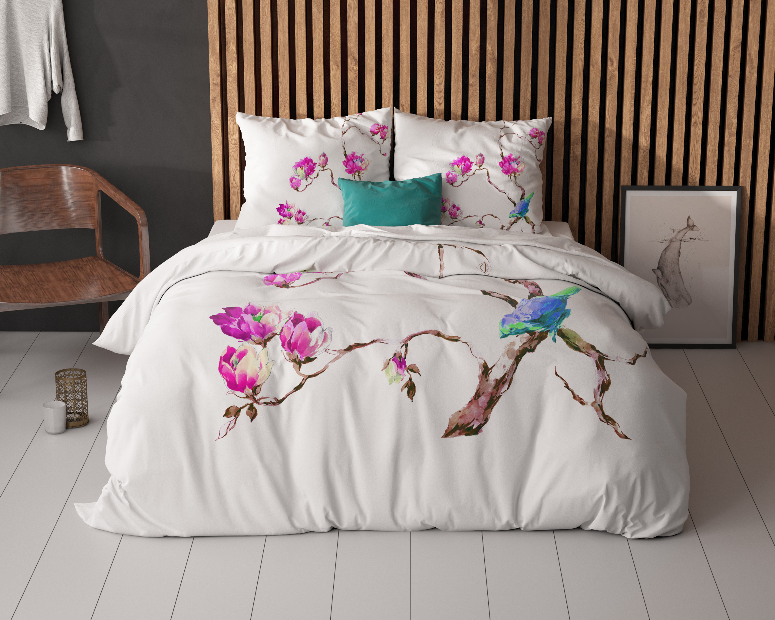 Magnolias Wit 140 x 200/220 - Afbeelding 2