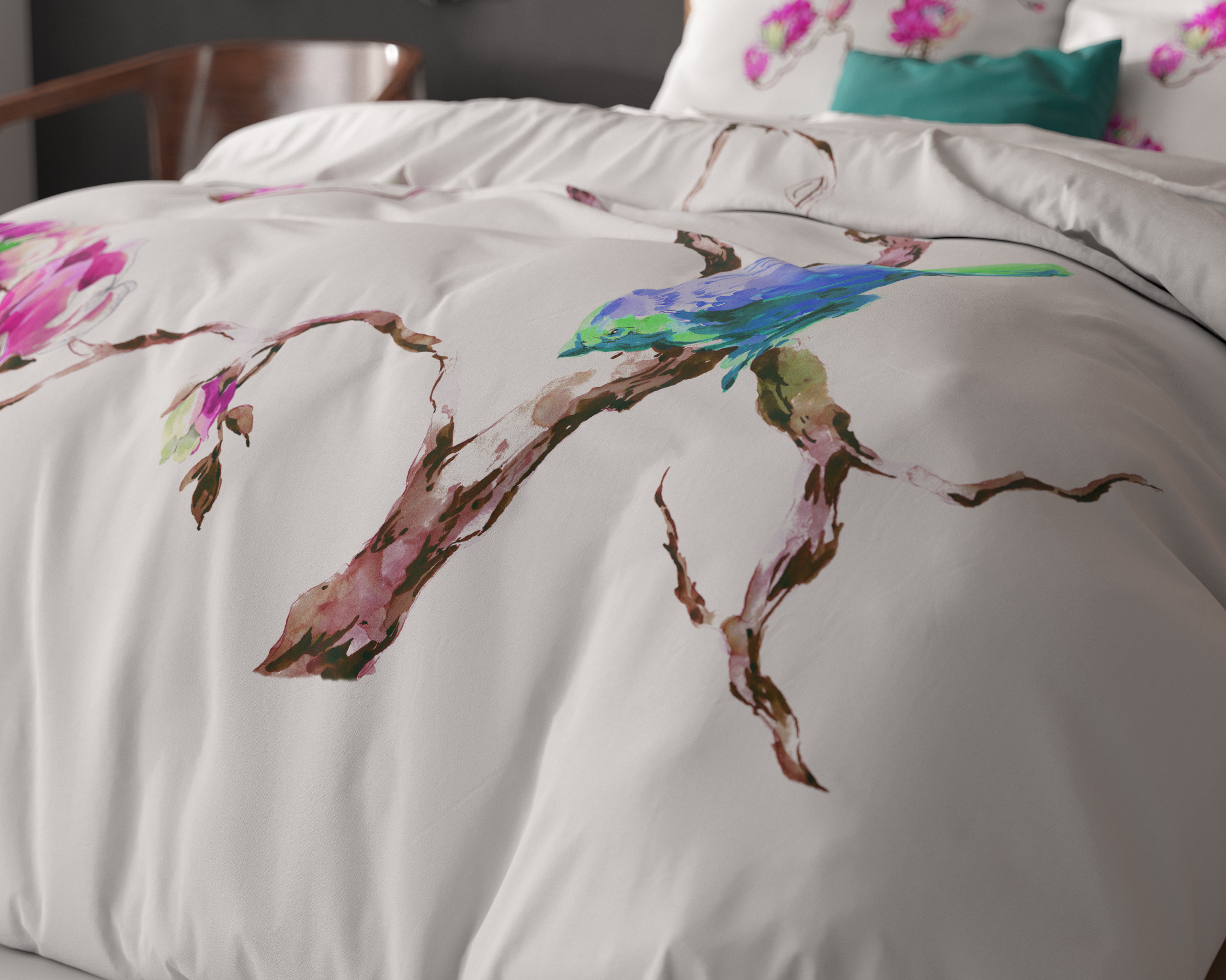 Magnolias Wit 140 x 200/220 - Afbeelding 4