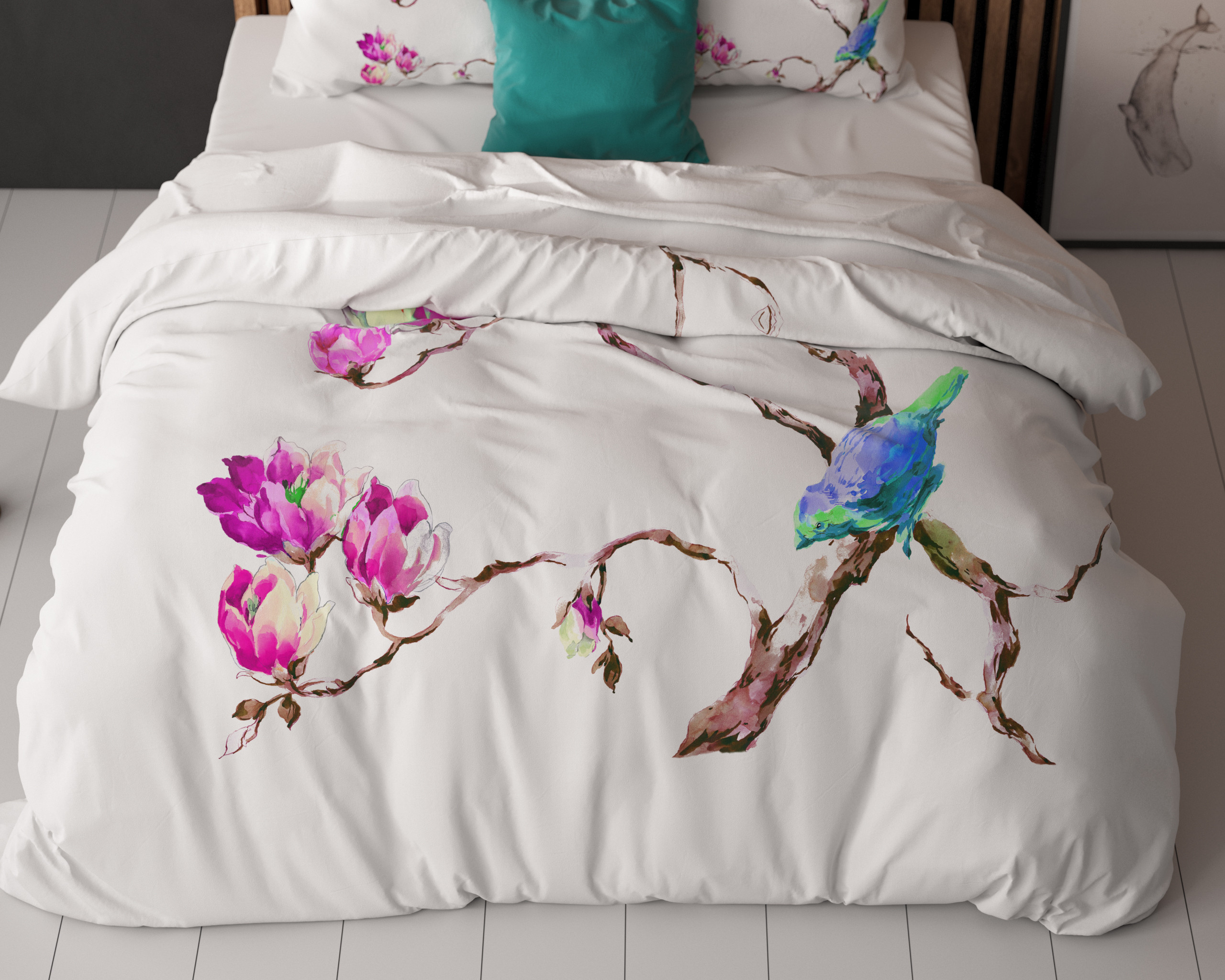 Magnolias Wit 140 x 200/220 - Afbeelding 5