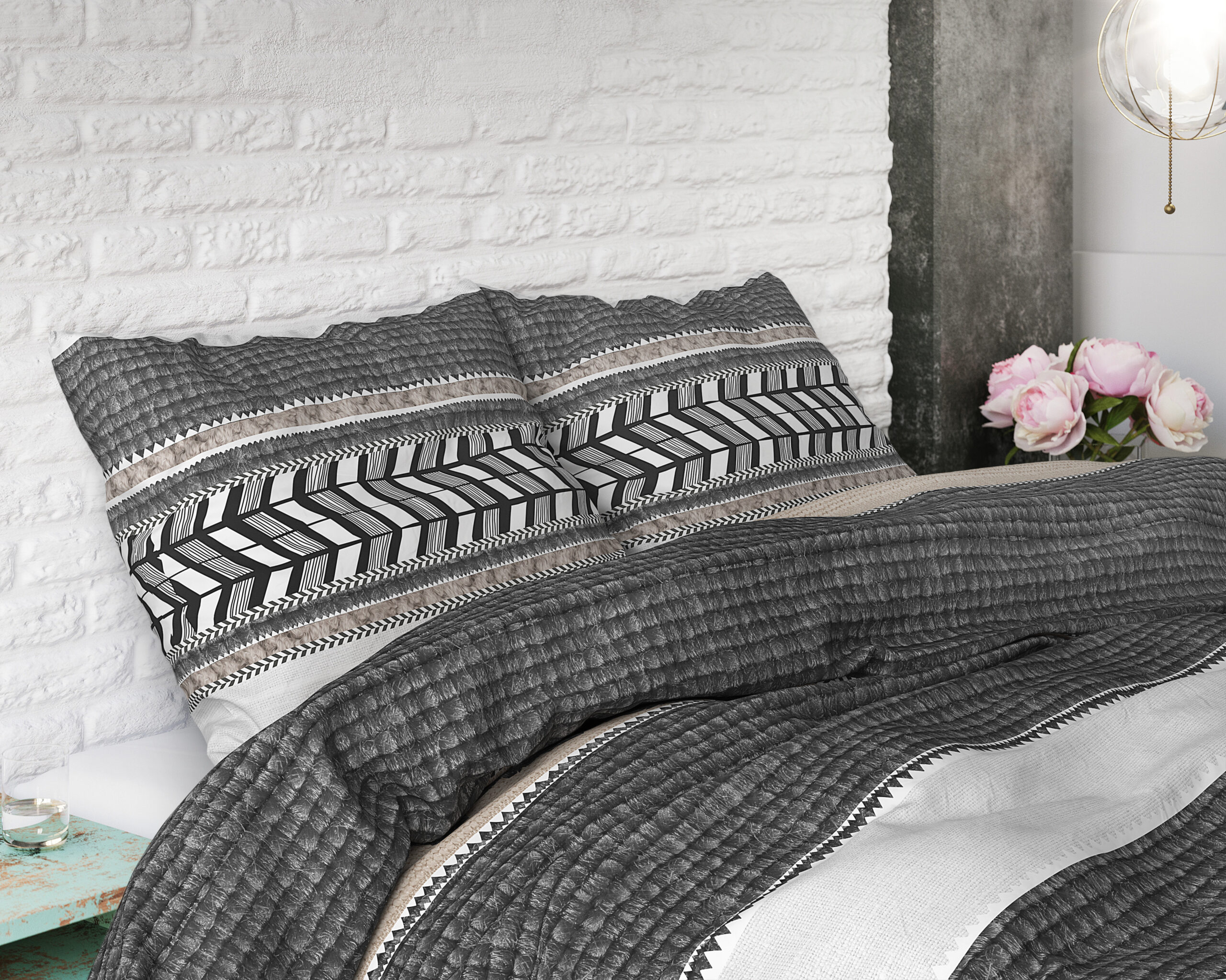 Northern Stripe Grijs 140 x 200/220 - Afbeelding 3