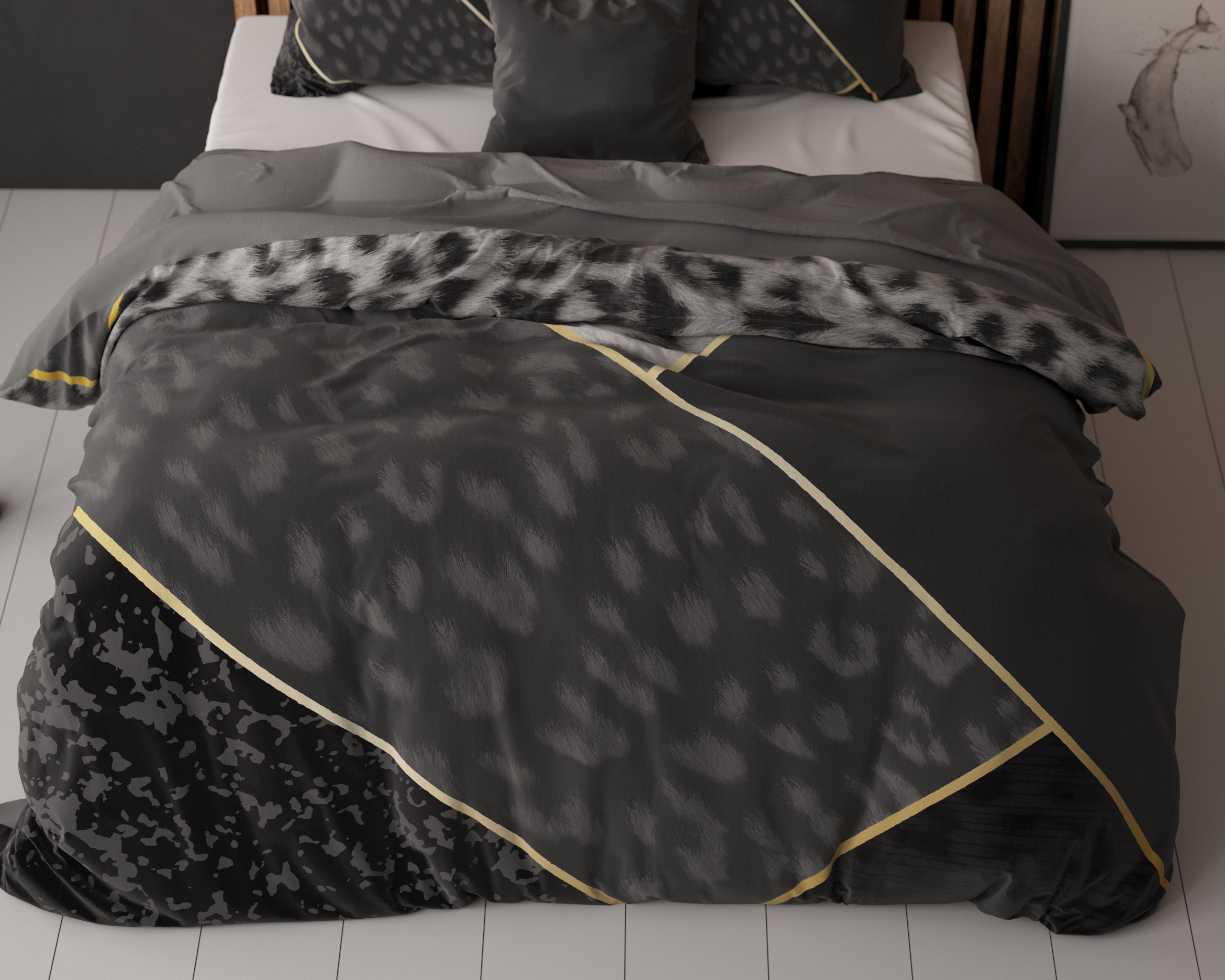 Panther Vibe Antraciet 135 x 200/220 - Afbeelding 5