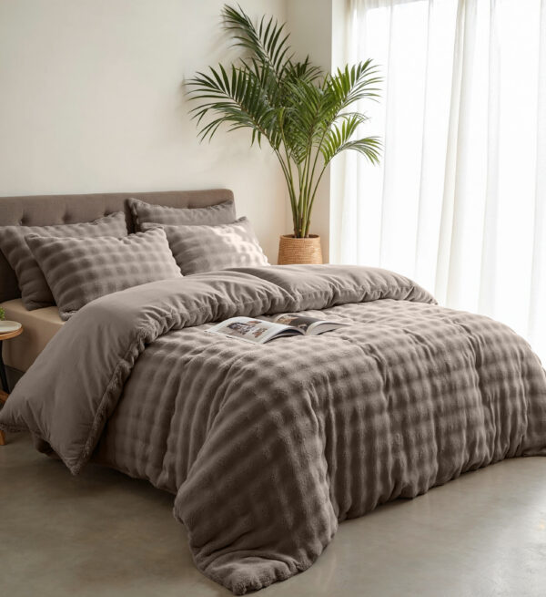 Pompom Taupe 140 x 220 - Afbeelding 2
