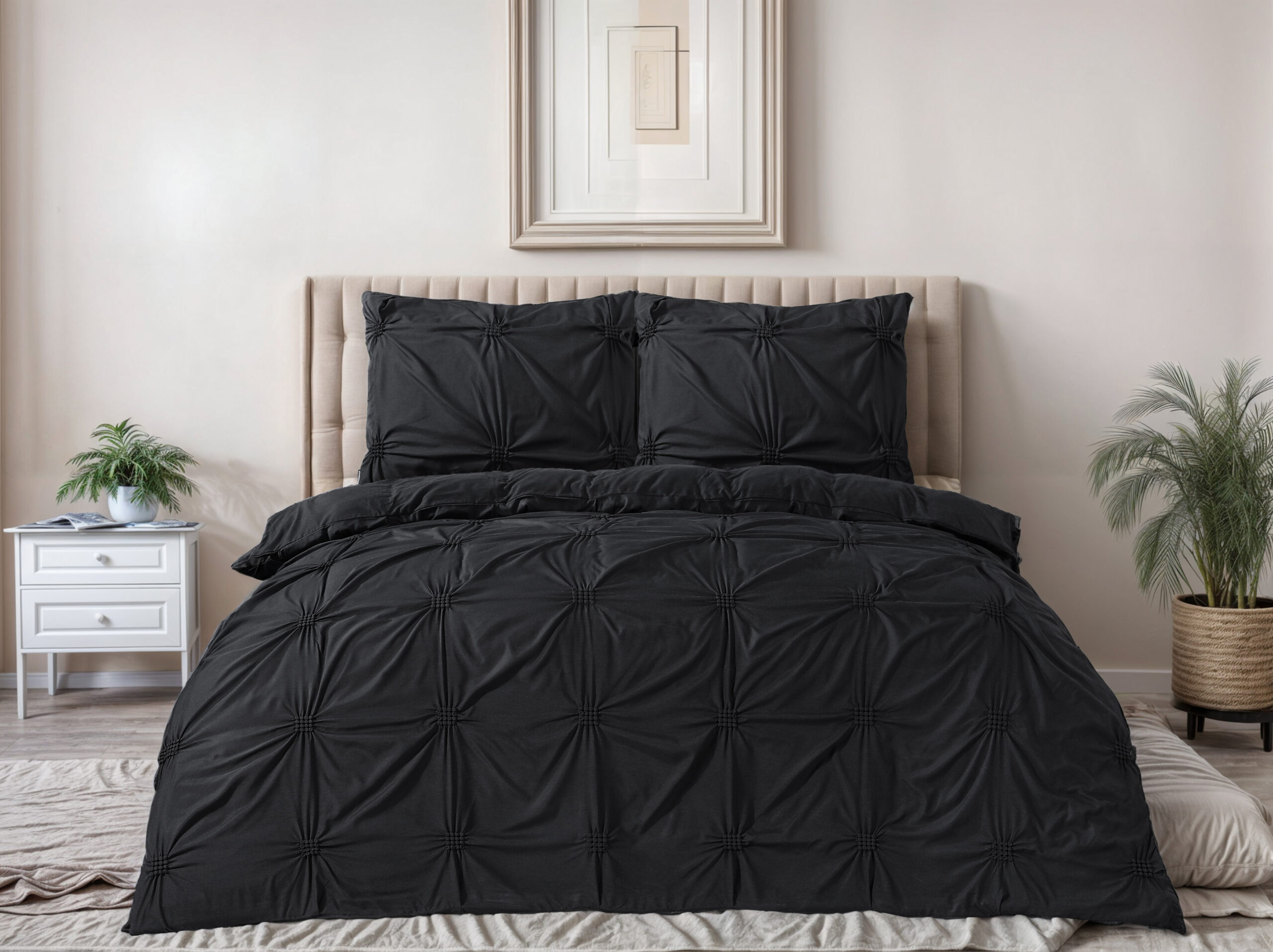 Punch Pintuck Zwart 200 x 200/220 - Afbeelding 2