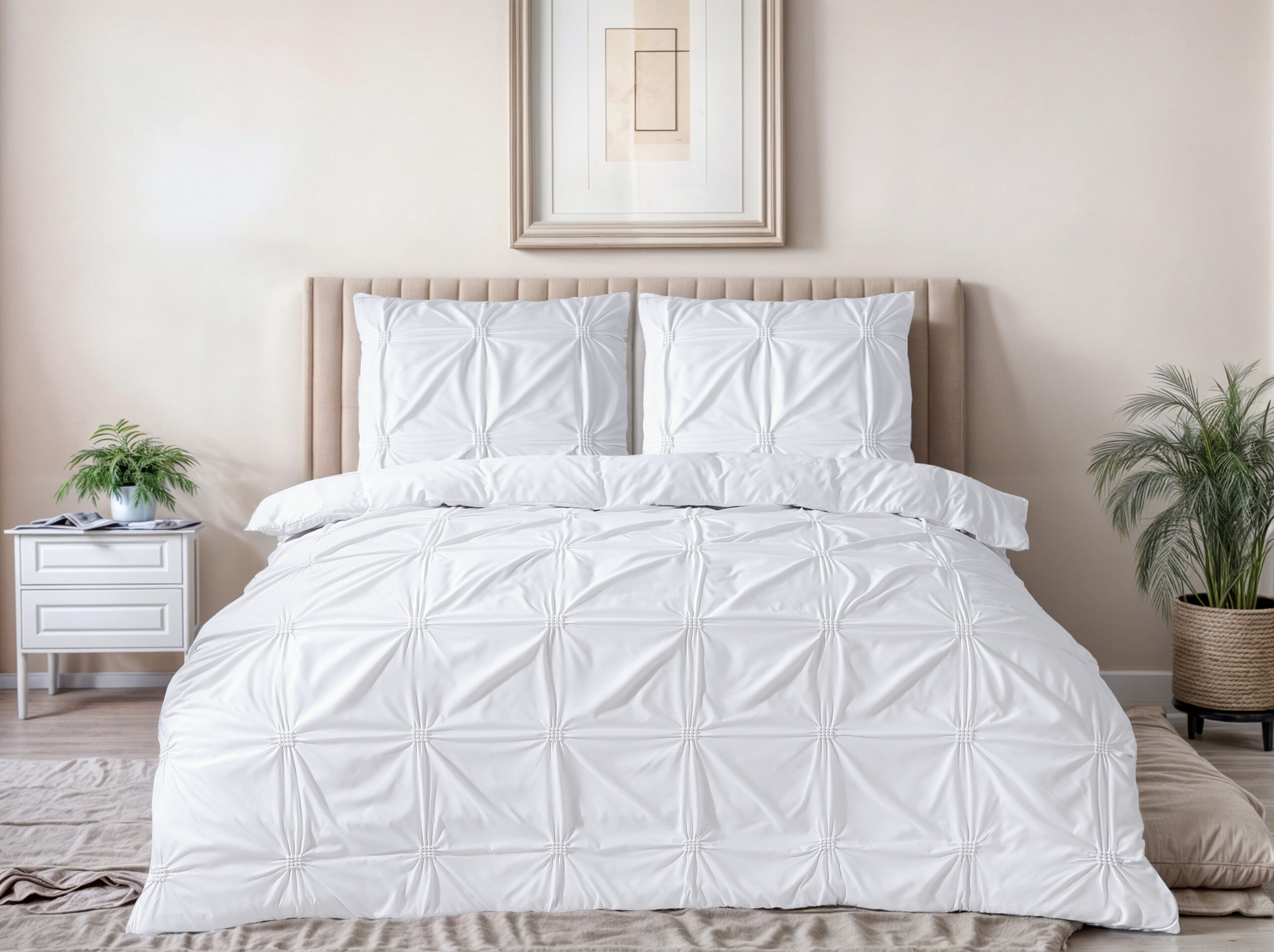 Punch pintuck Wit 200 x 200/220 - Afbeelding 2