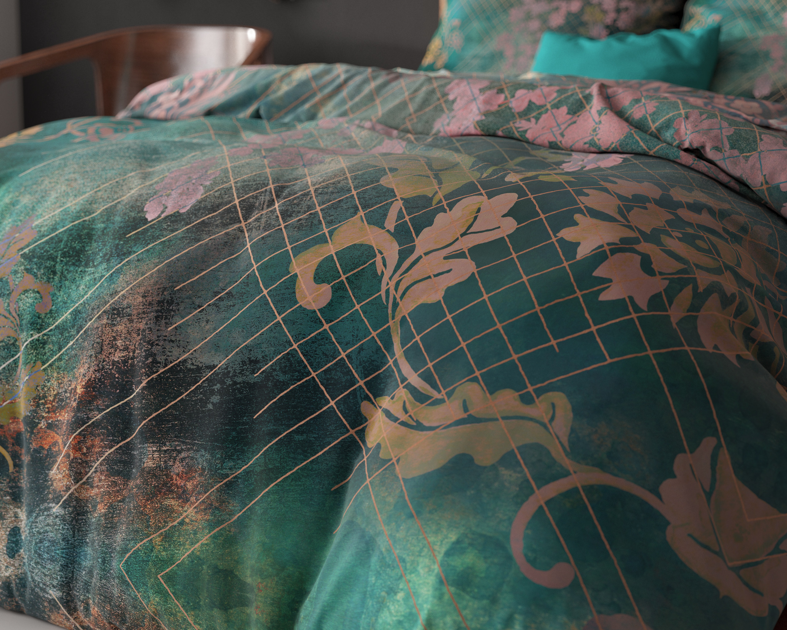 Raddison Flower Groen 140 x 200/220 - Afbeelding 4