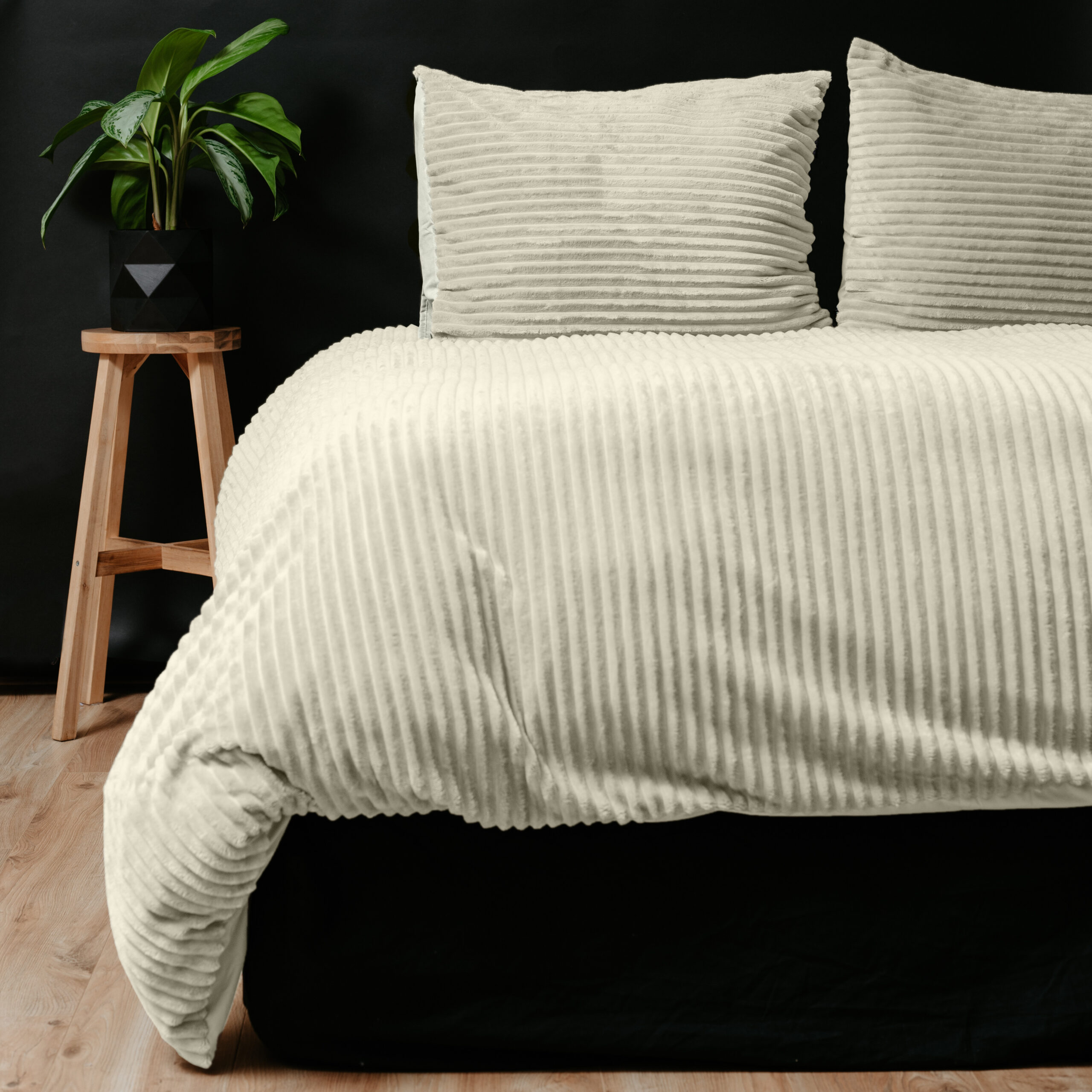 Rib Teddy Beige 200 x 200/220 - Afbeelding 2