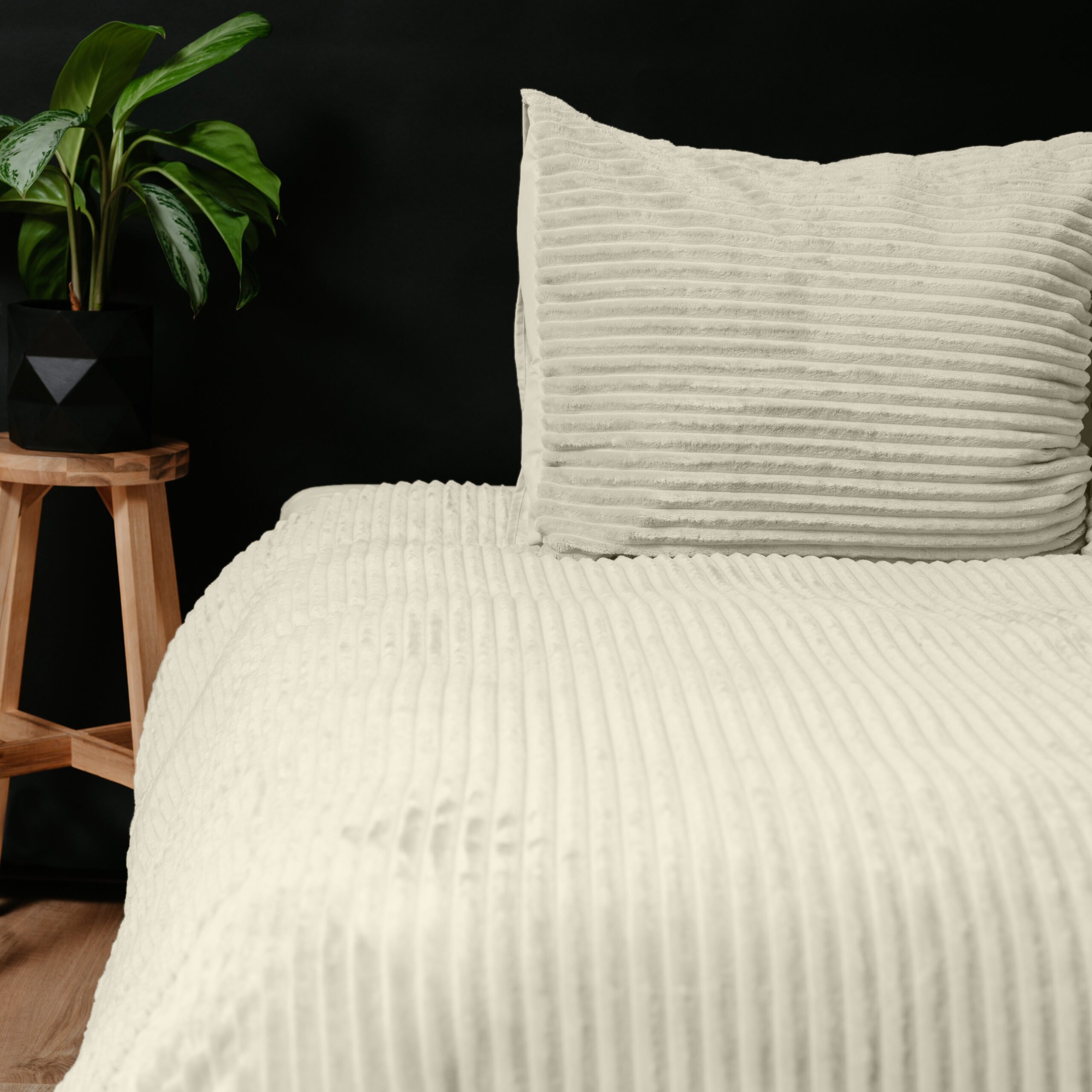 Rib Teddy Beige 200 x 200/220 - Afbeelding 5