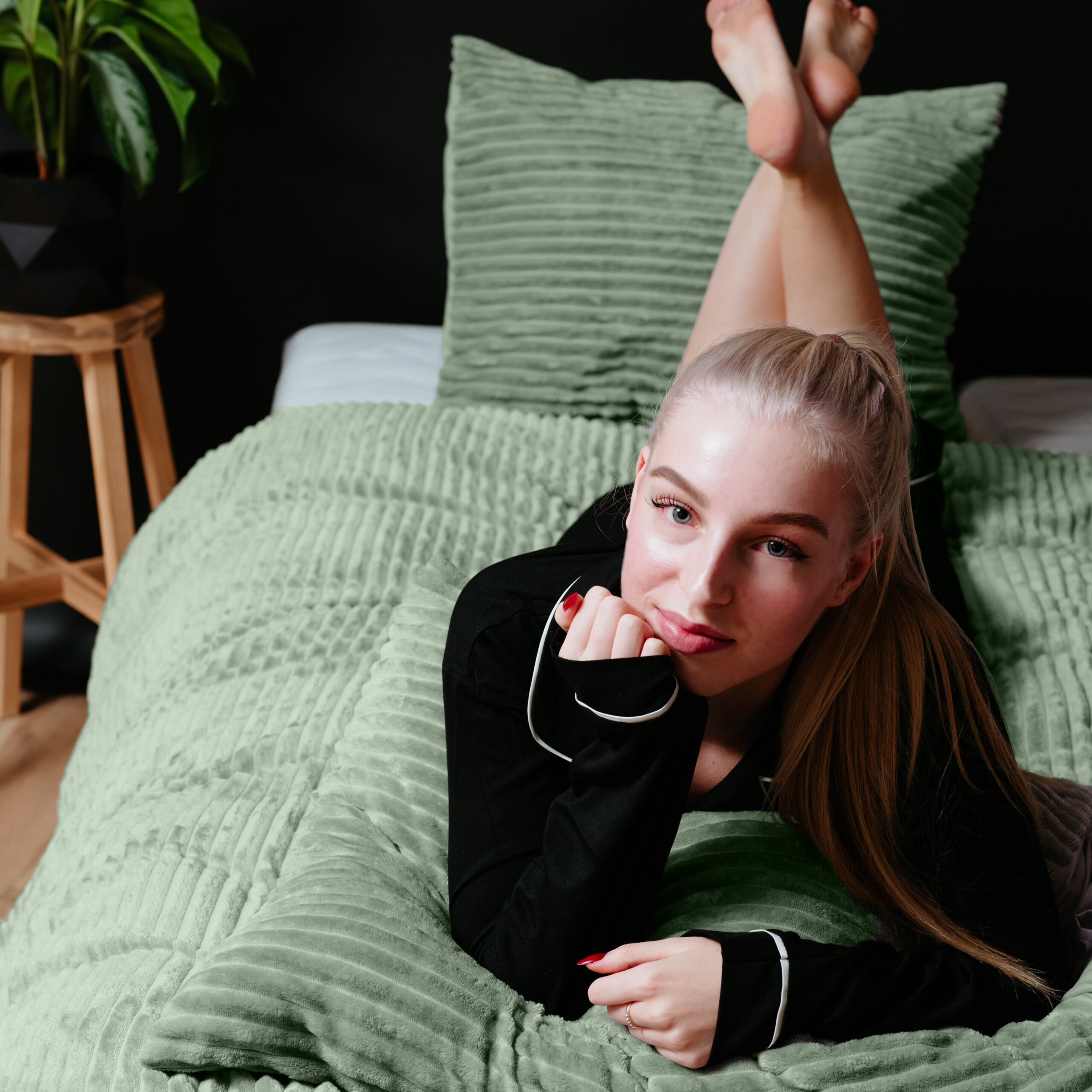 Rib Teddy Groen 200 x 200/220 - Afbeelding 3