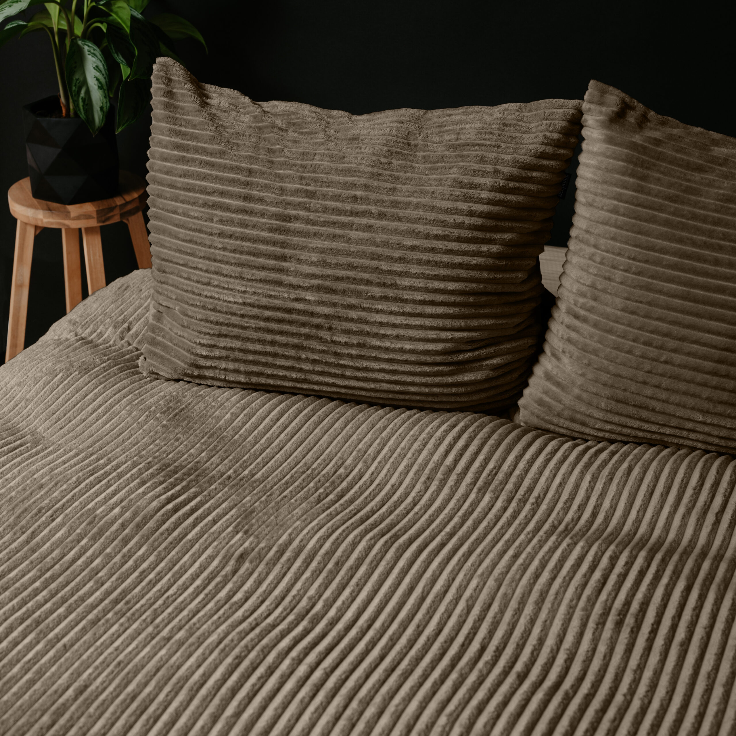 Rib Teddy Taupe 240 x 200/220 - Afbeelding 4