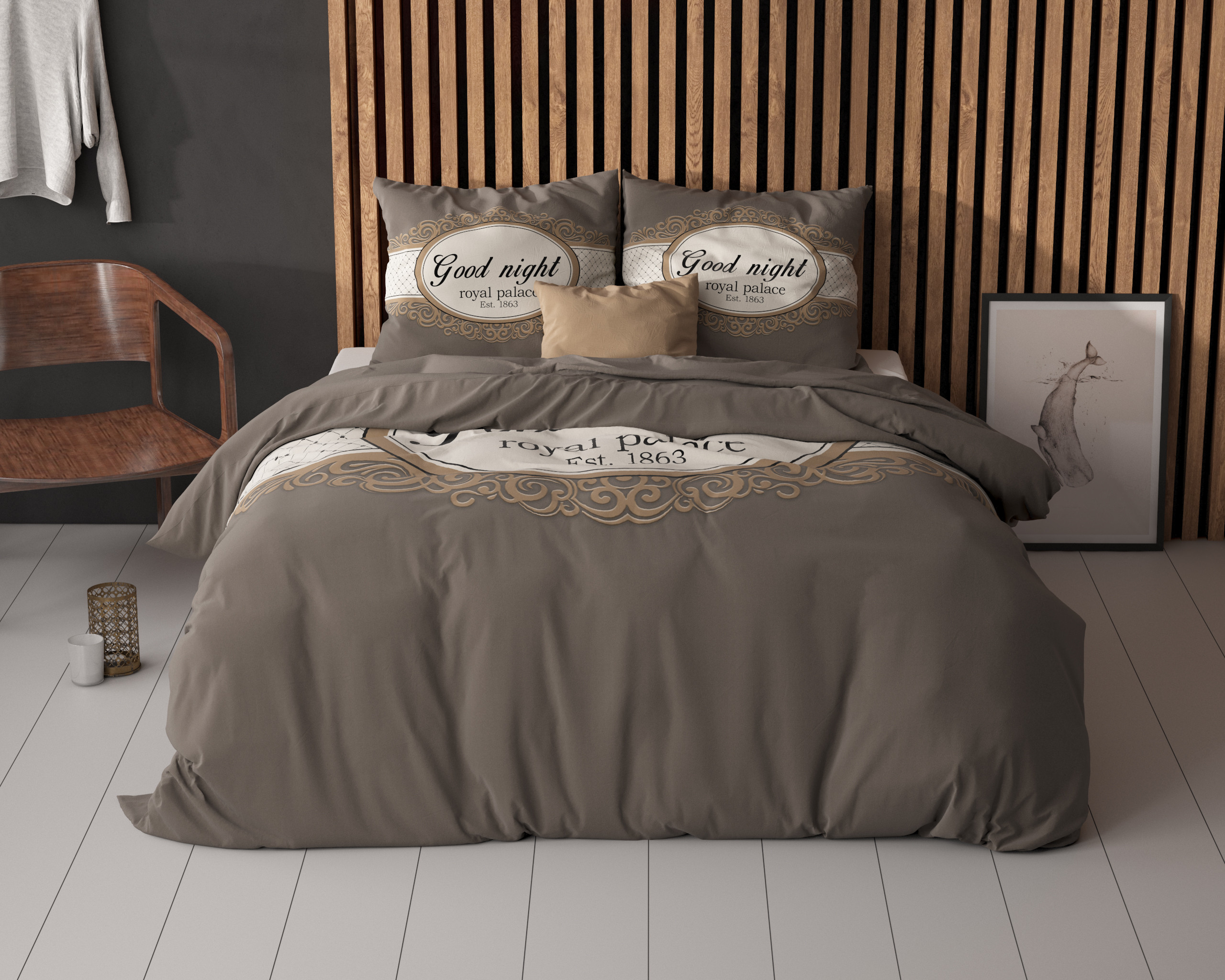 Royal Palace Taupe 140 x 200/220 - Afbeelding 2