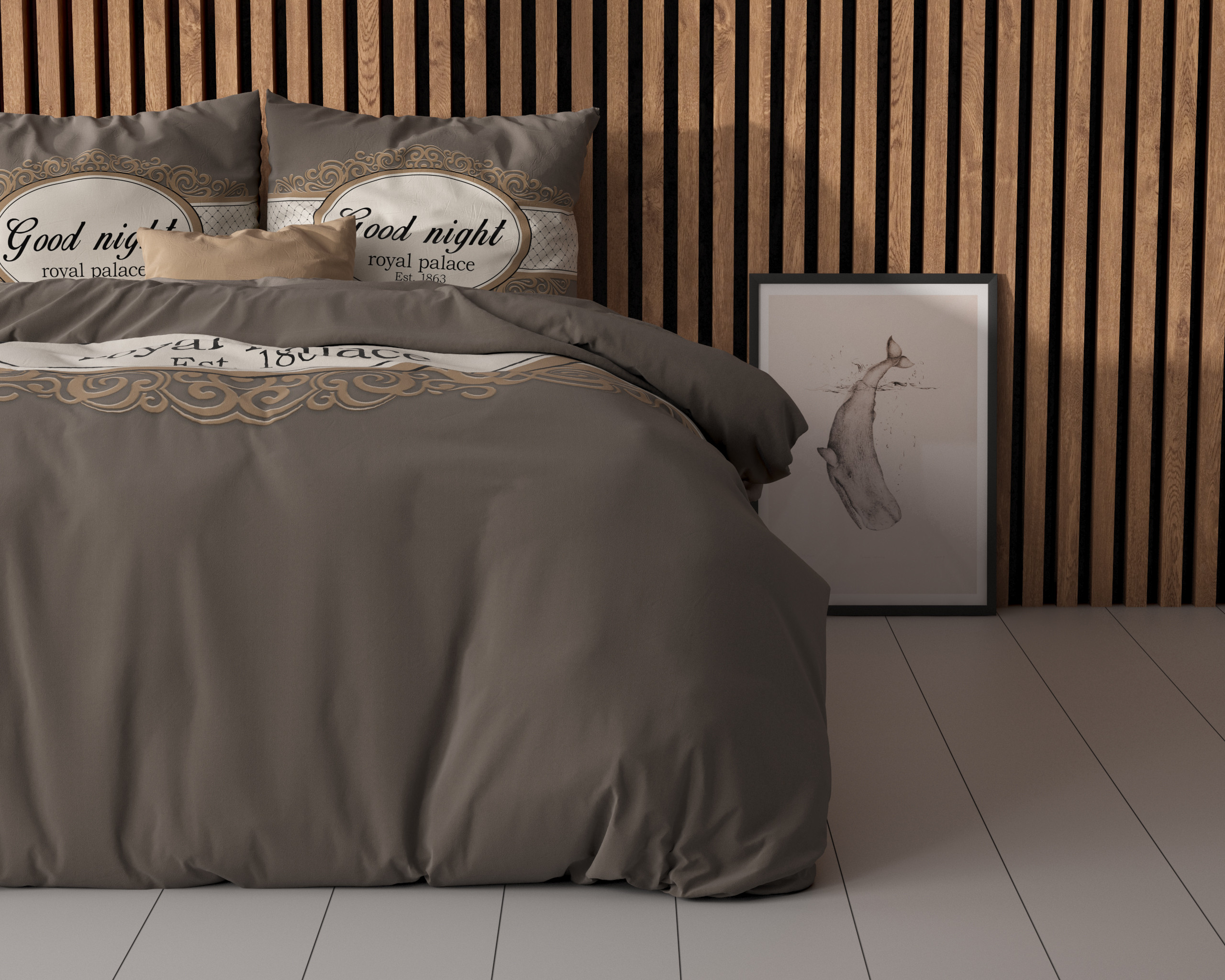 Royal Palace Taupe 200 x 200/220 - Afbeelding 3