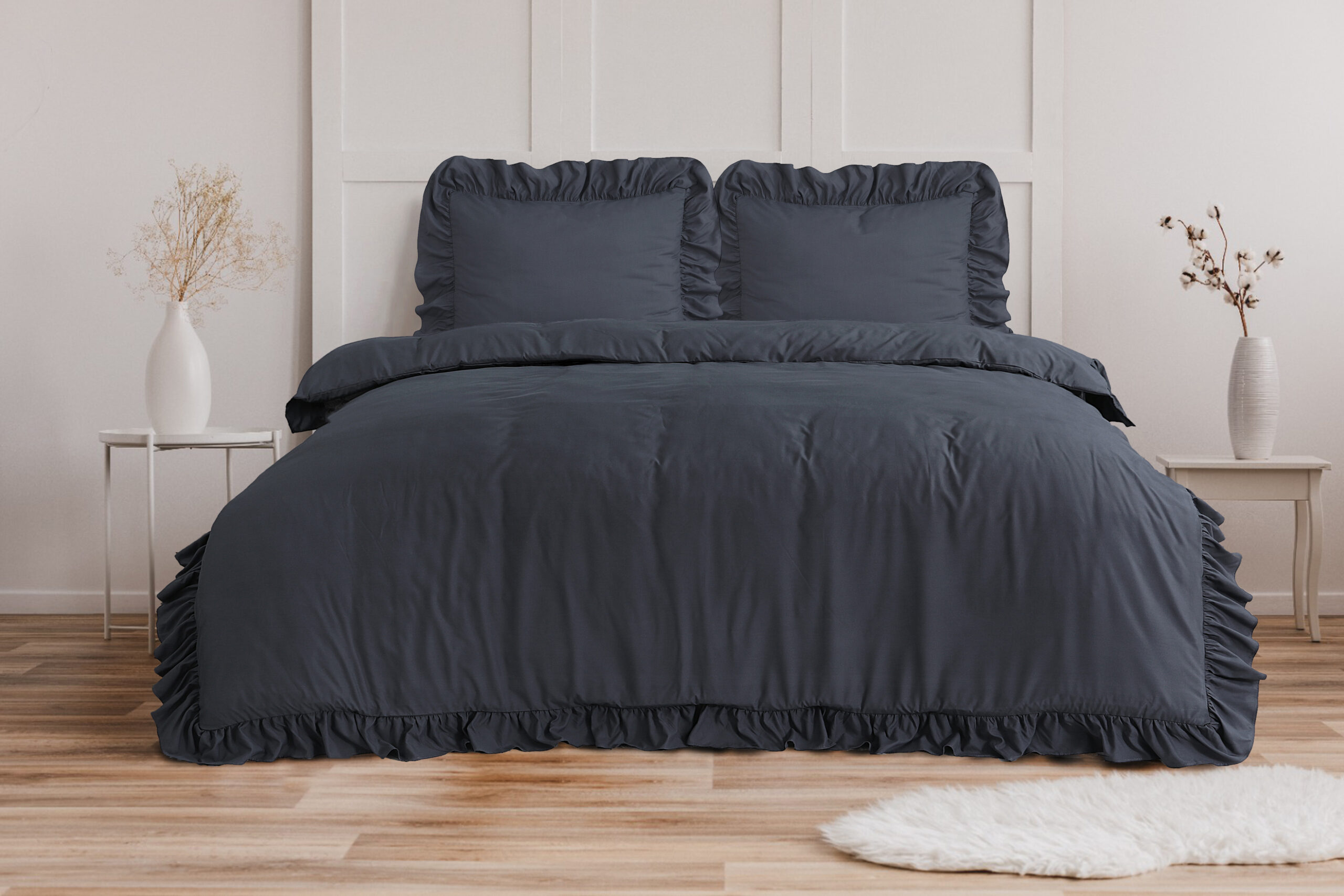 Ruffles Antraciet 200 x 200/220 - Afbeelding 2