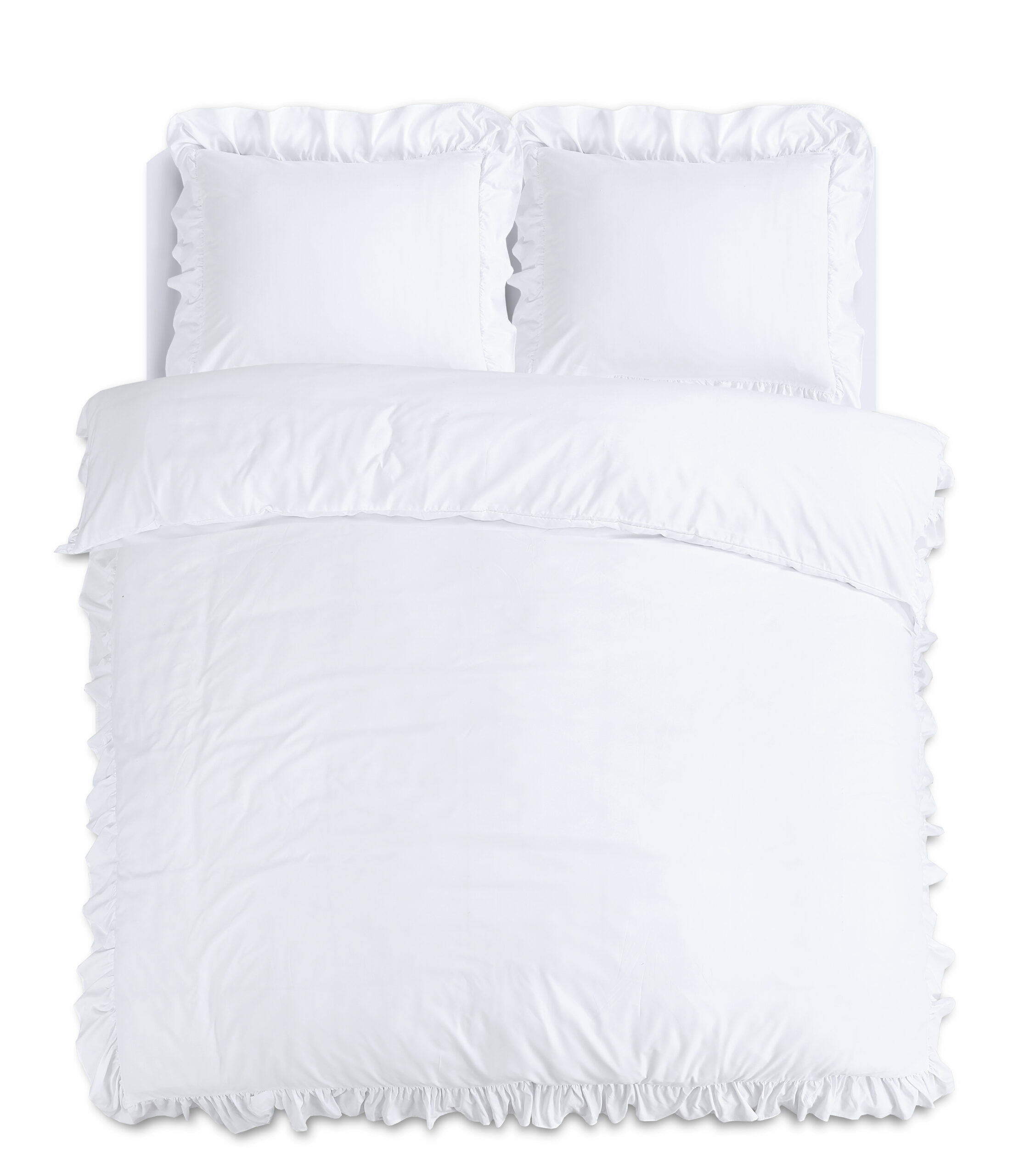 Ruffles Wit 200 x 200/220