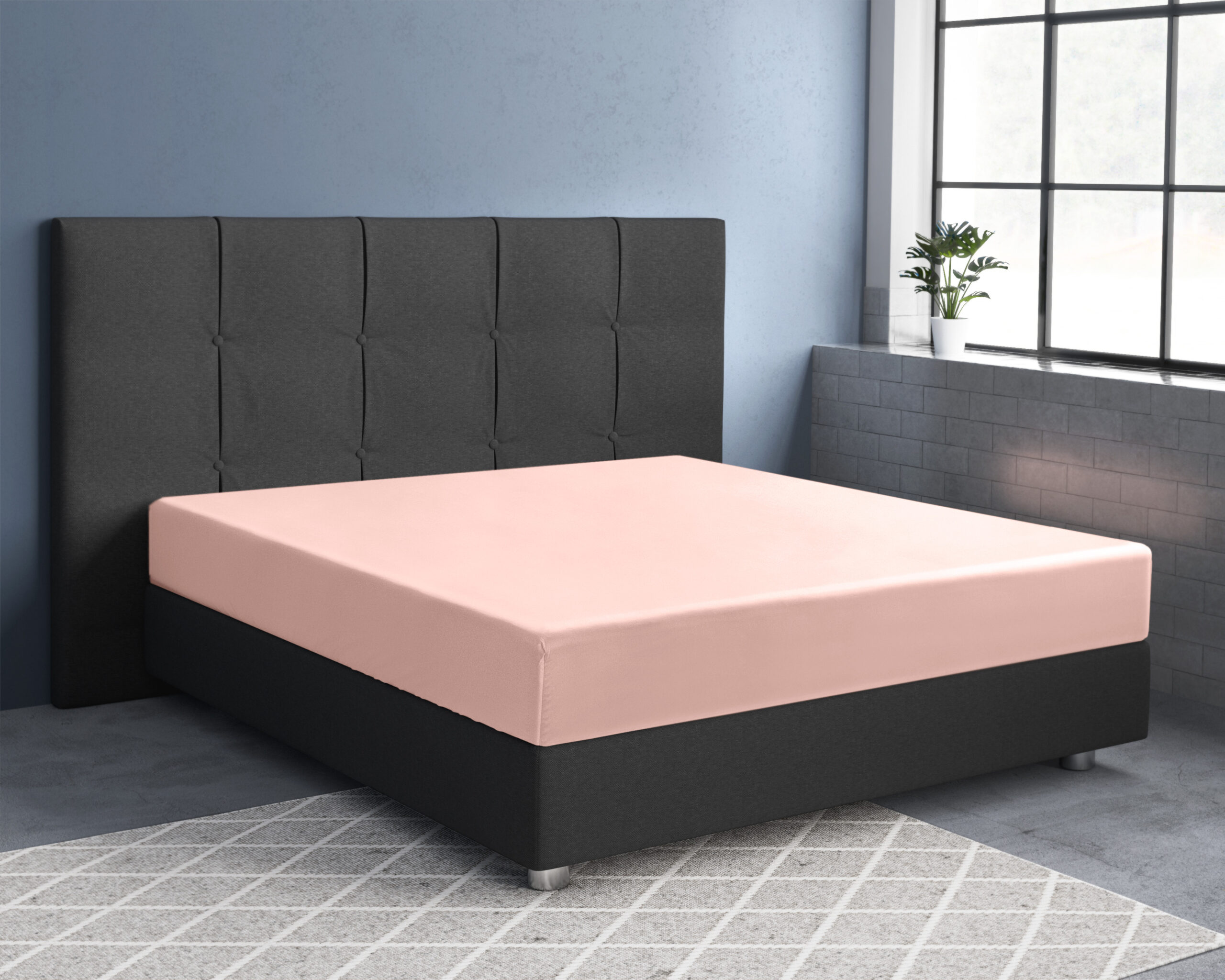 Satijnen Hoeslaken Roze 90 x 200