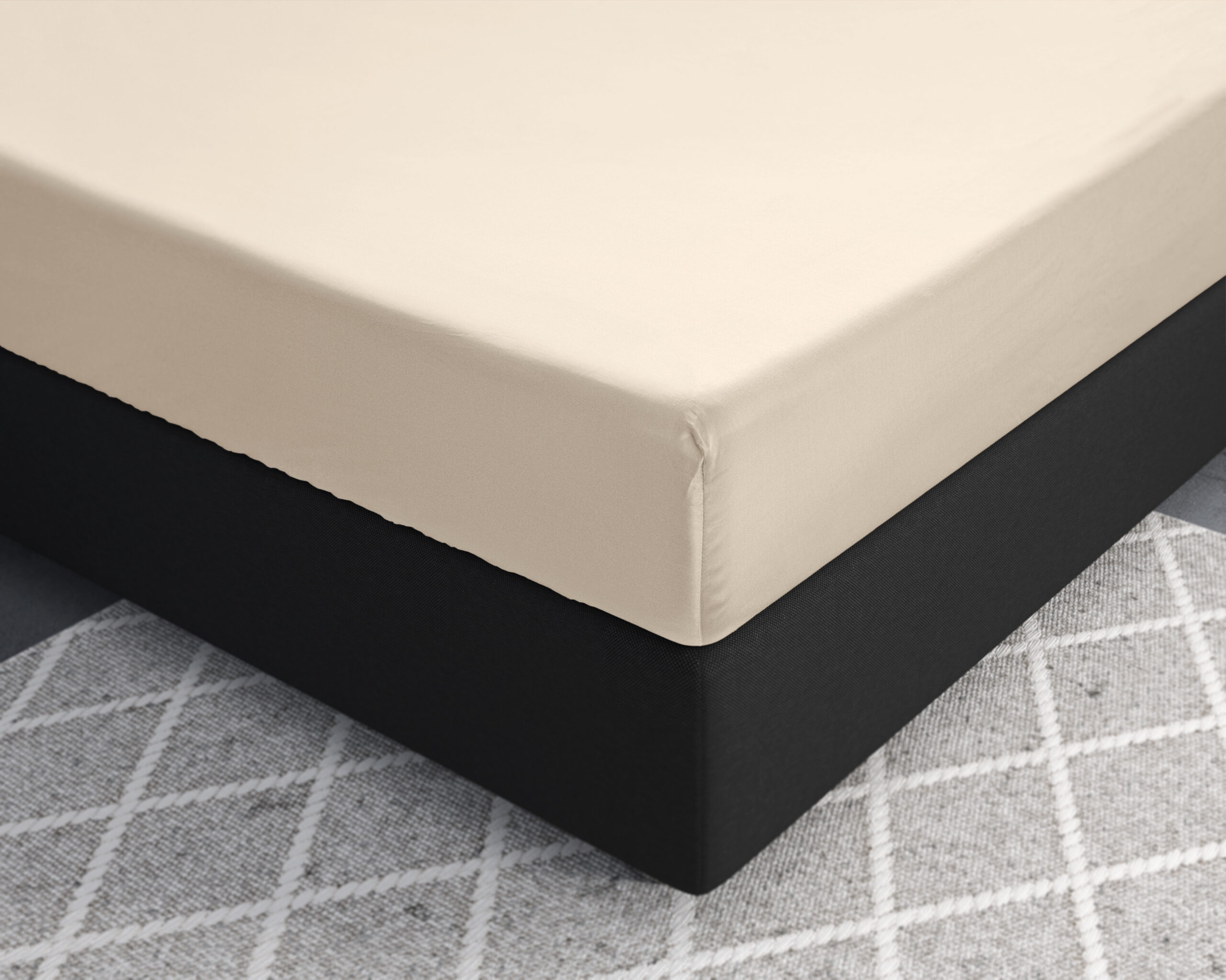 Satijnen Hoeslaken Zand 90 x 200 - Afbeelding 3