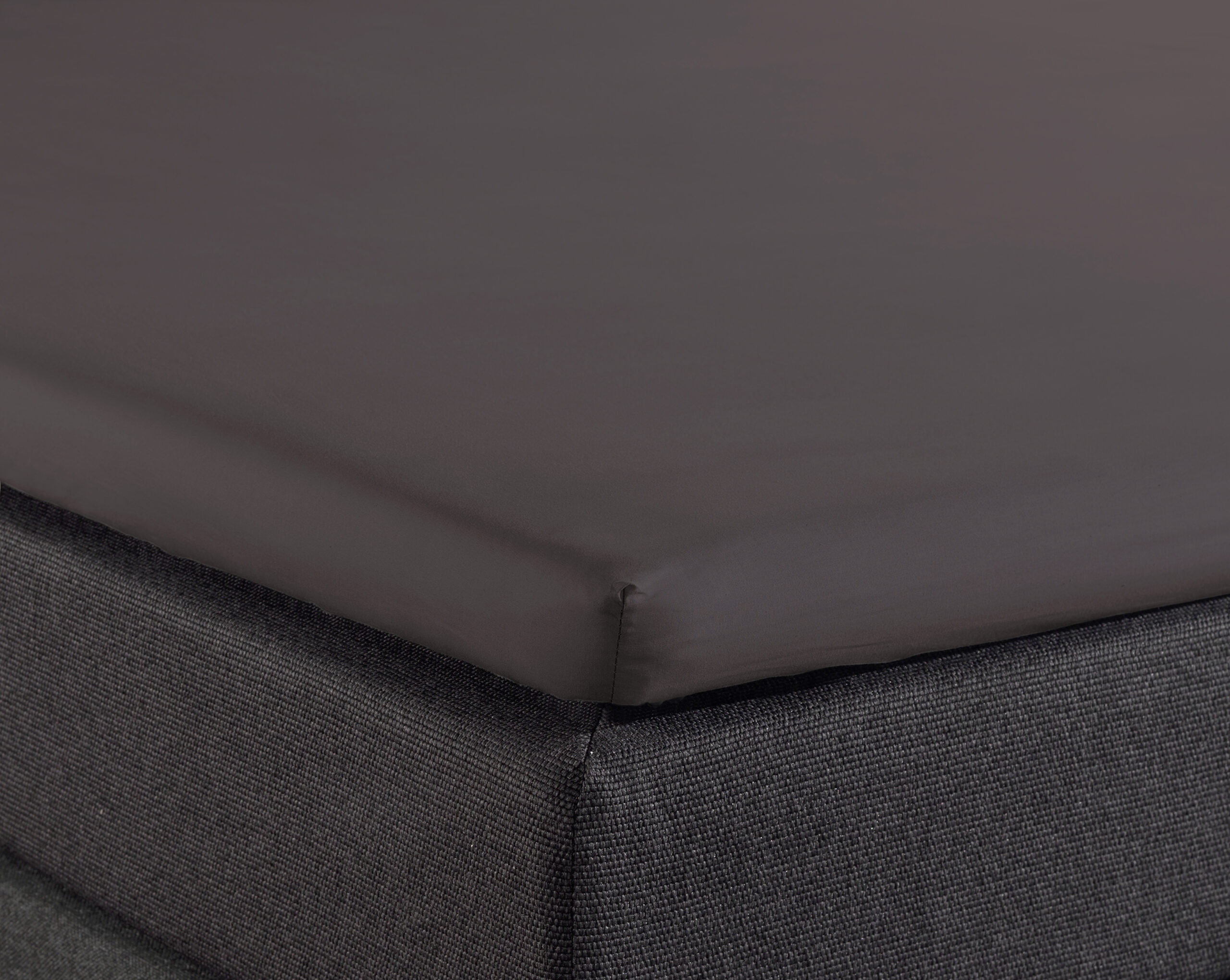 Splittopper Katoen Hoeslaken Antraciet 180 x 200 - Afbeelding 4