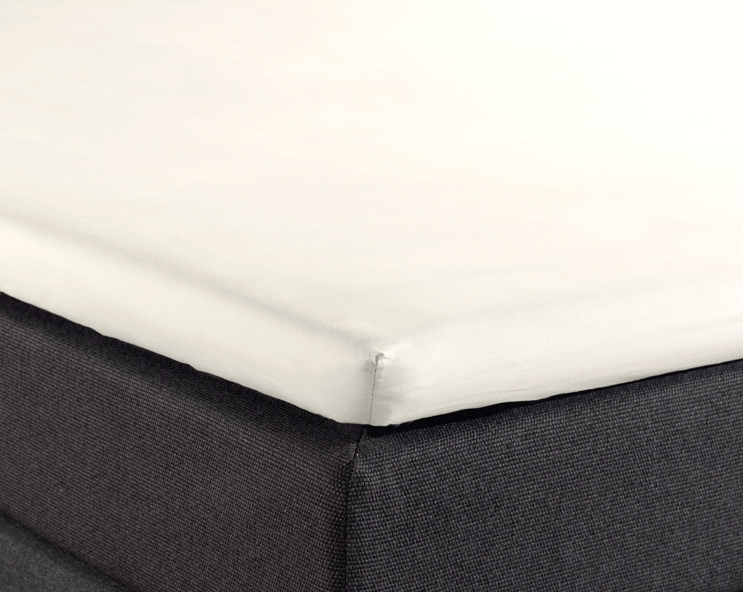 Splittopper Katoen Hoeslaken Creme 180 x 200 - Afbeelding 3