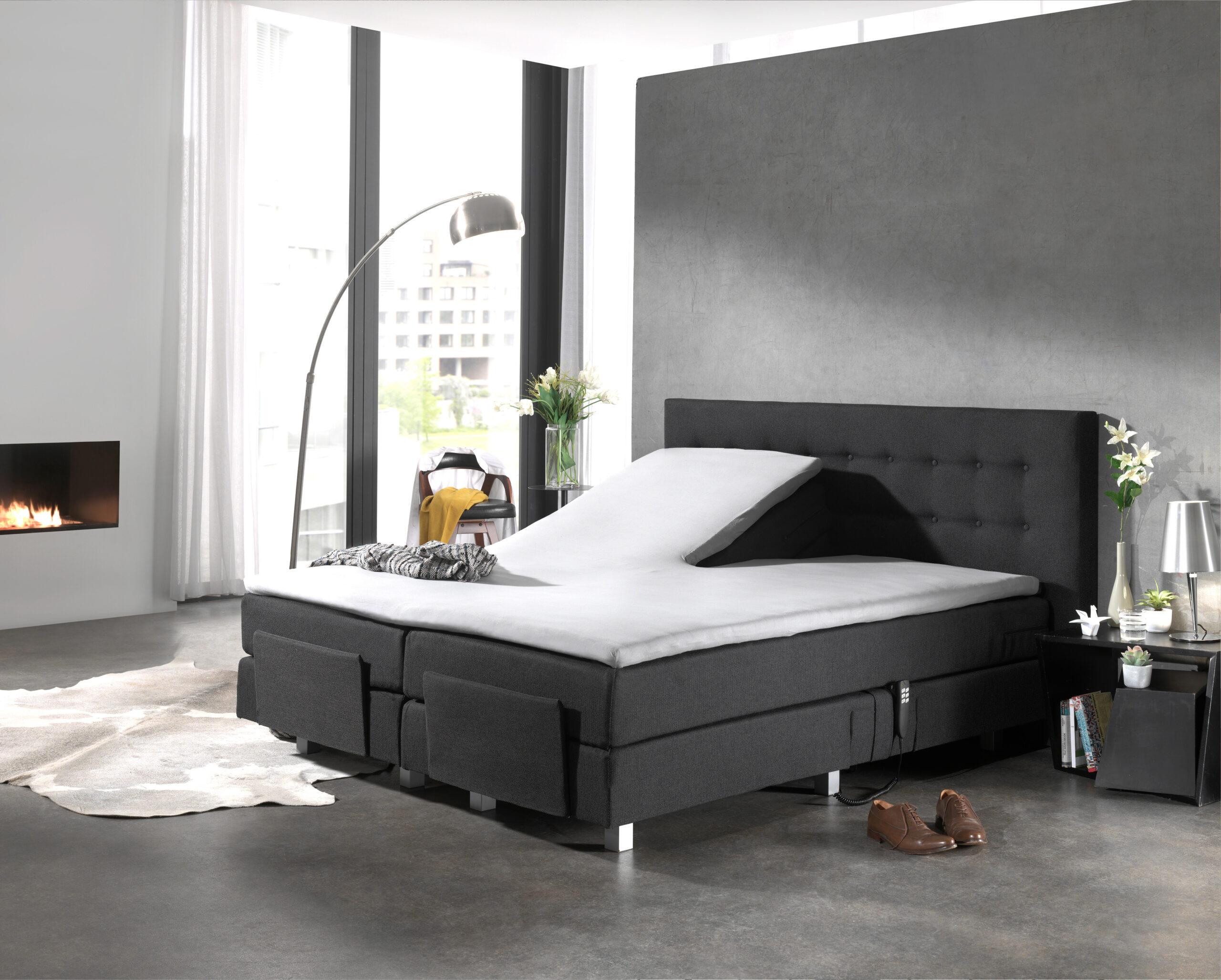 Splittopper Katoen Hoeslaken Wit 180 x 210