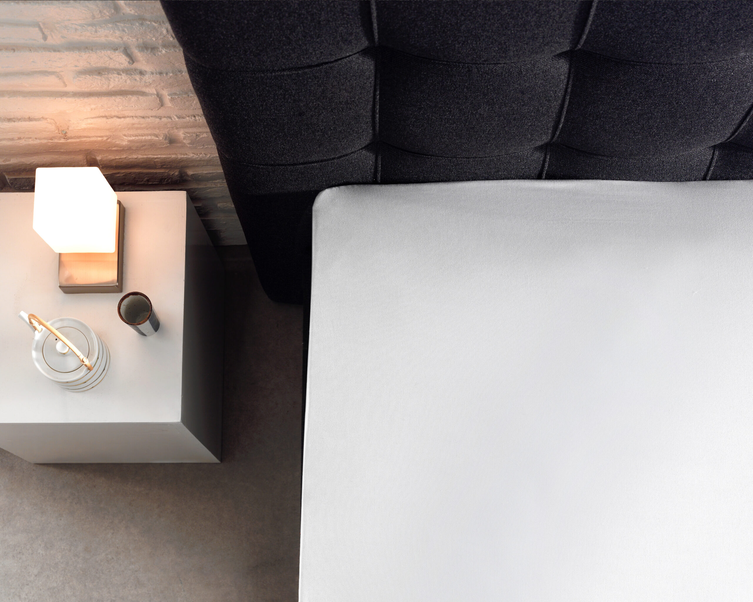 Splittopper Katoen Hoeslaken Wit 180 x 220 - Afbeelding 5