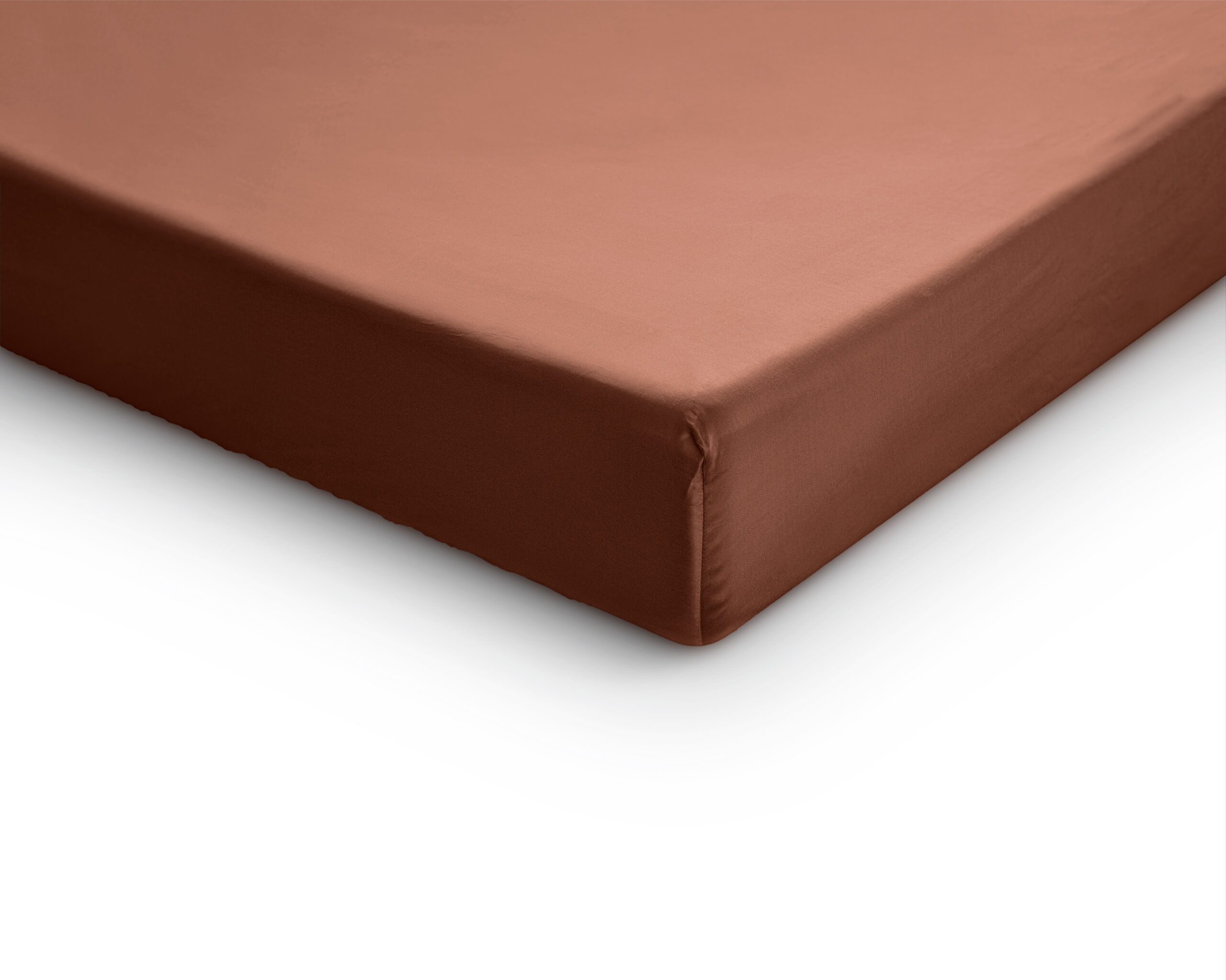 Splittopper Satijn Hoeslaken Bruin 160 x 200 - Afbeelding 4