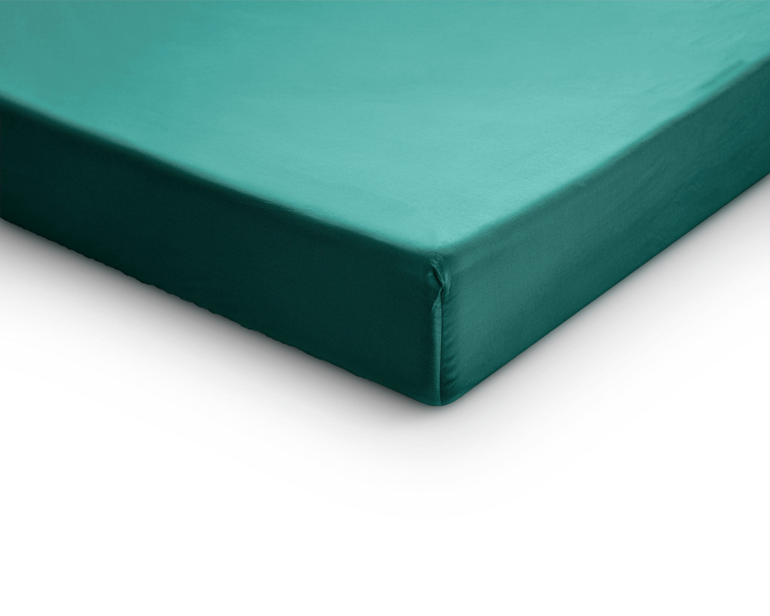 Splittopper Satijn Hoeslaken Donker Groen 180 x 220 - Afbeelding 4