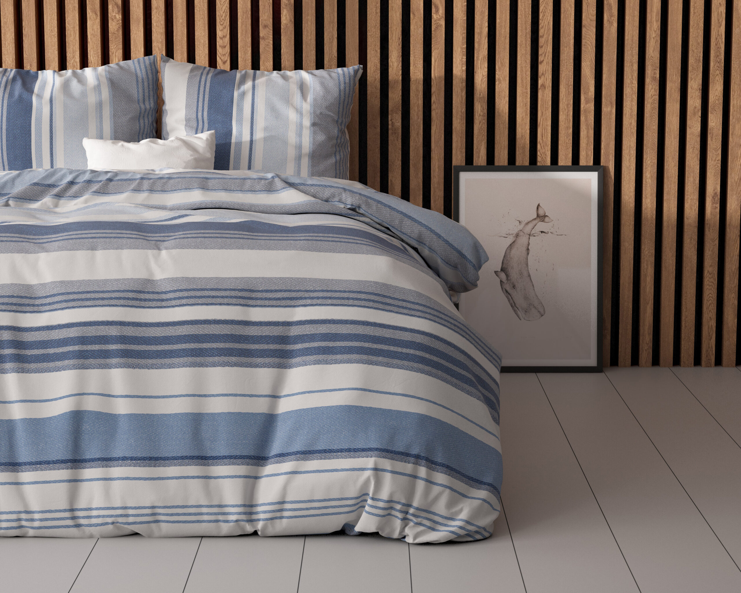 Stripy Blauw 200 x 200/220 - Afbeelding 3