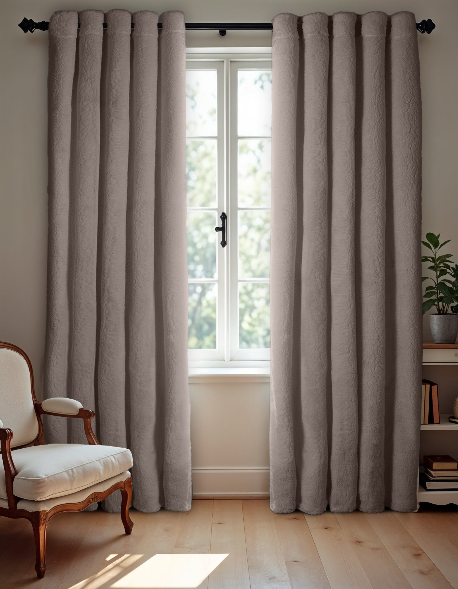 Teddy Gordijnen Black Out Haken Taupe 150 x 250