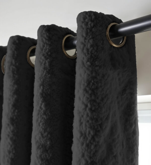 Teddy Gordijnen Black Out Haken Zwart 150 x 250 - Afbeelding 3